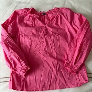 SHEIN Bright Pink Ruffle Blouse